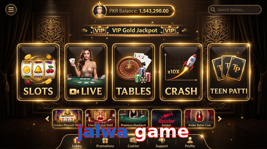 Main screen of Jalwa Game casino page for PK players