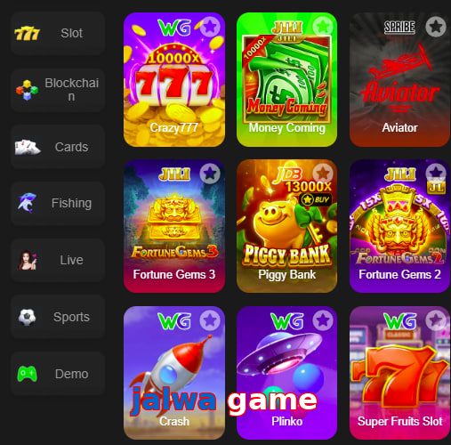 Main screen of Jalwa Game game page for PK players