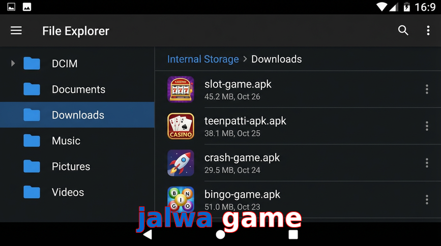 Main screen of Jalwa Game gameapk page for PK players
